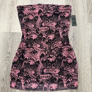 Woman's Ed Hardy mesh tube dress